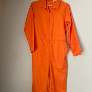Orange Zip-Front Jumpsuit Costume
